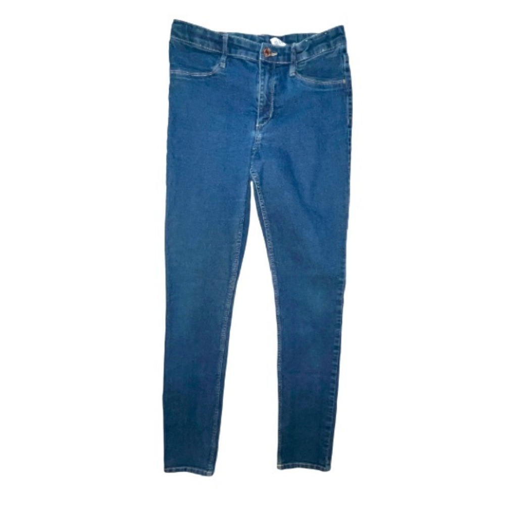 H&M &Denim Medium Wash Skinny Jeans Size 18 Juniors Adjustable Waist